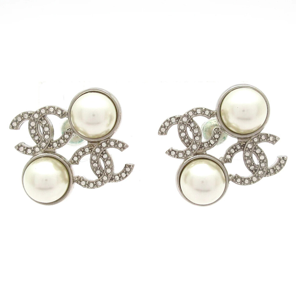 Chanel Silver Cream Clear Hardware #358597C13B
